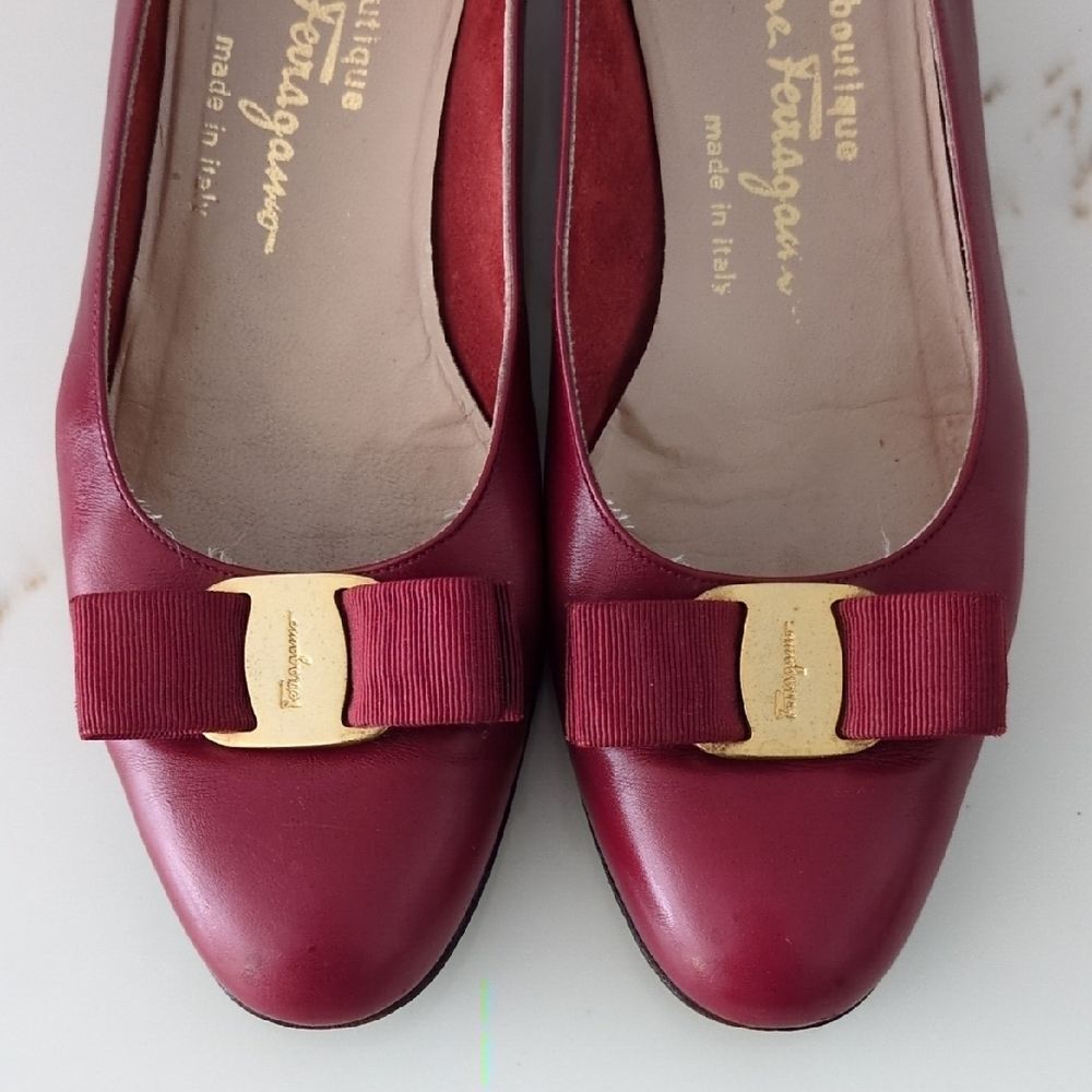 Salvatore Ferragamo Women's Red Leather Shoes - Picture 7 of 7